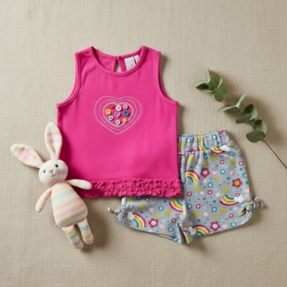 New Without Tags Baby Girl outfit set Shirt and Shorts Size 12 to 18 months